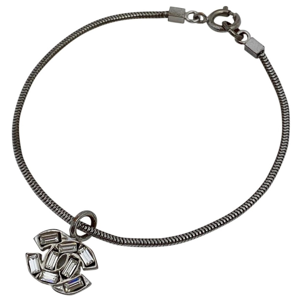 Chanel rhinestone-embellished CC pendant bracelet - Picture 2 of 7
